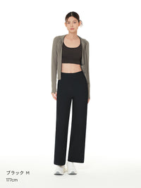 [SET] Daily to office セット (Airywin セミ裏起毛ワイドレギンス+スタンダードフィット Tシャツ) - andar JAPAN