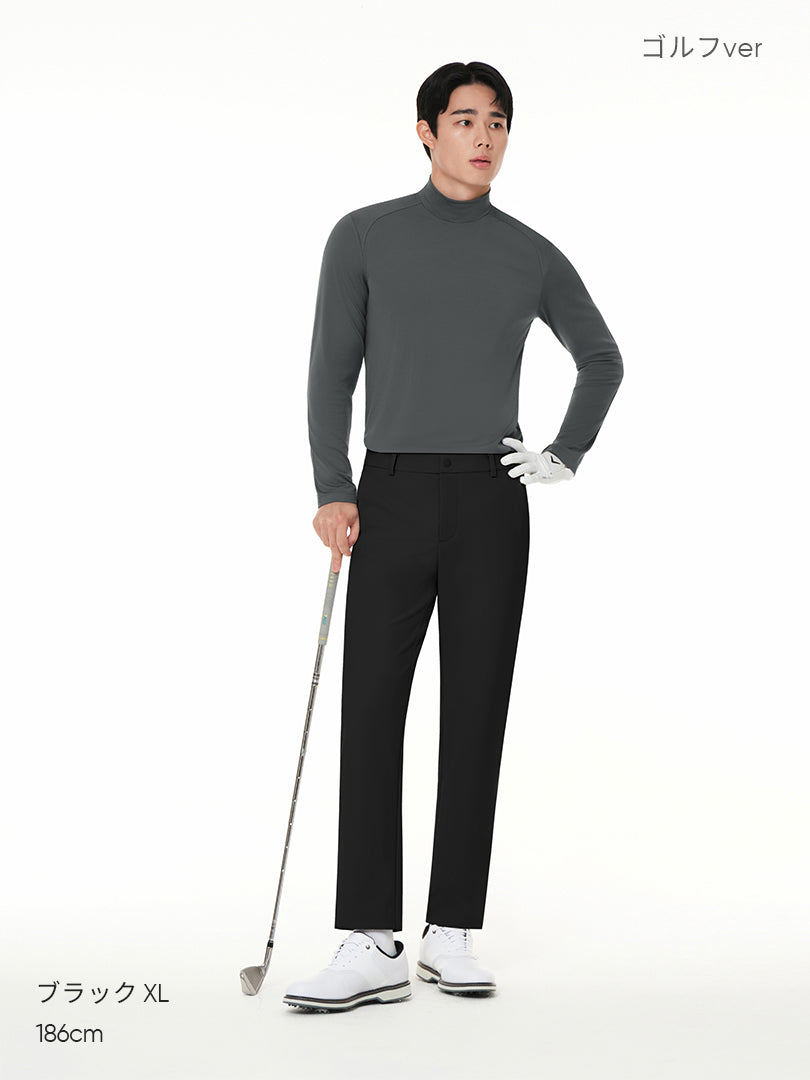 [2SET] Airsolid メンズ ライト裏起毛 スラックス (バンドver /  ゴルフver)＋クラシックソックス贈呈 - andar JAPAN