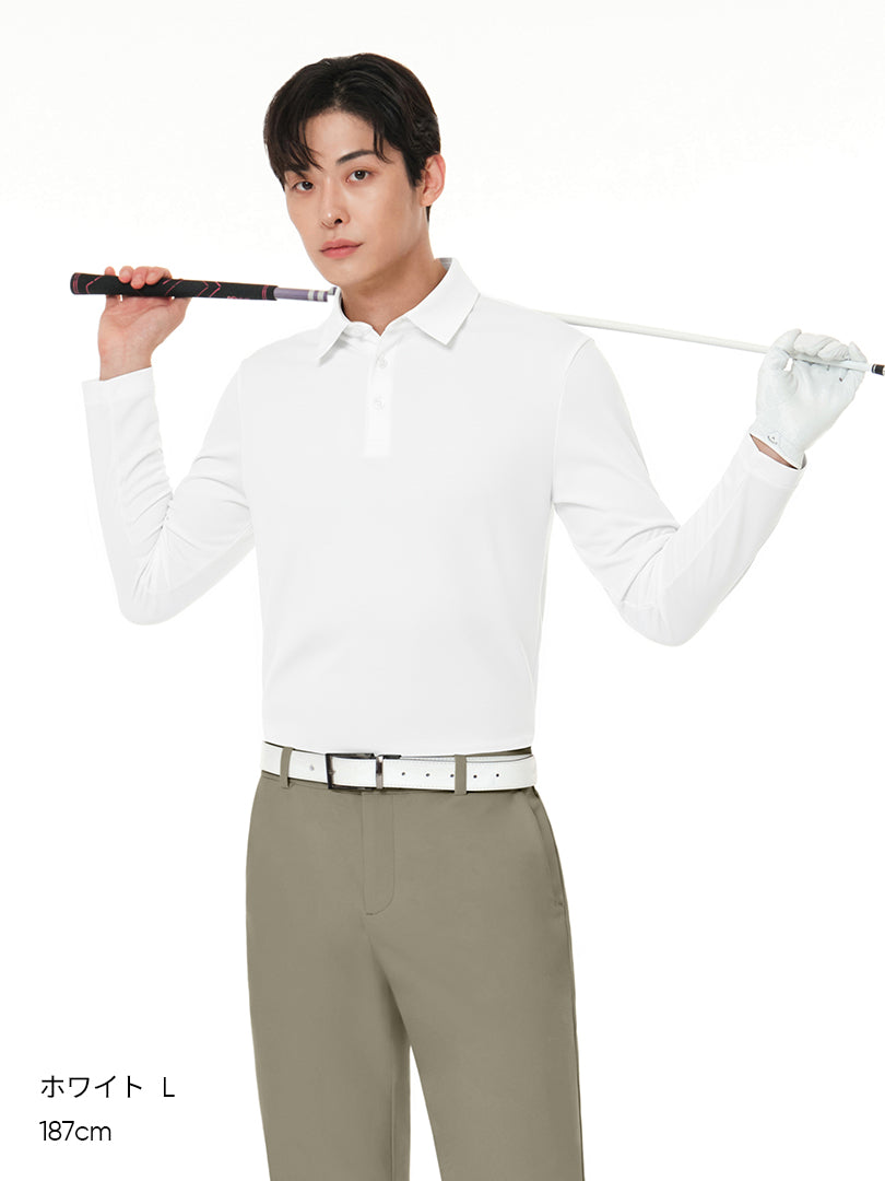 [2SET] NEW Airy Fit メンズ ライト裏起毛 スマートカラートップ (長袖)＋クラシックソックス贈呈