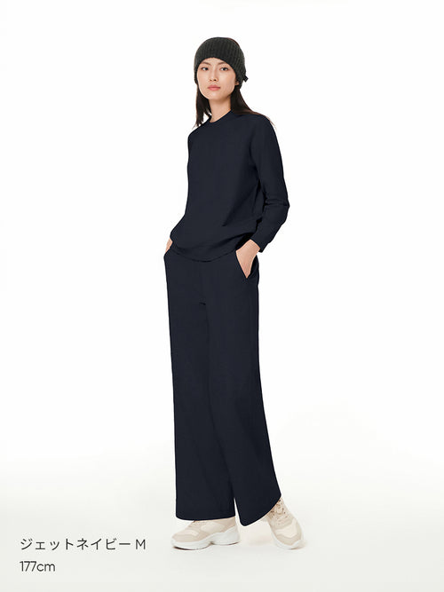 Airy Fit 裏起毛 ワイドパンツ - andar JAPAN