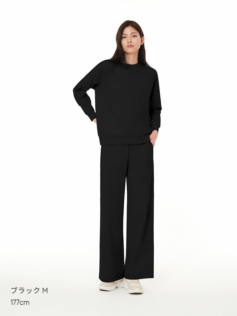 Airy Fit 裏起毛 ワイドパンツ - andar JAPAN