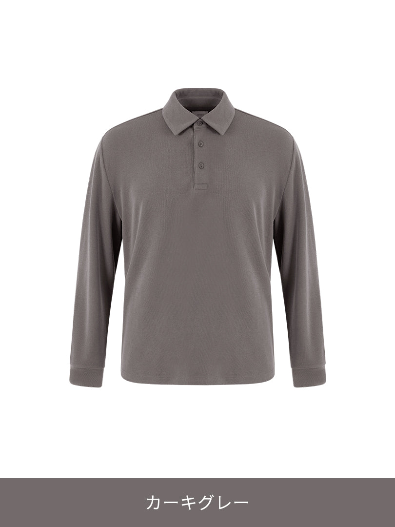 [2SET] Primeknit メンズ ニットポロ (長袖)