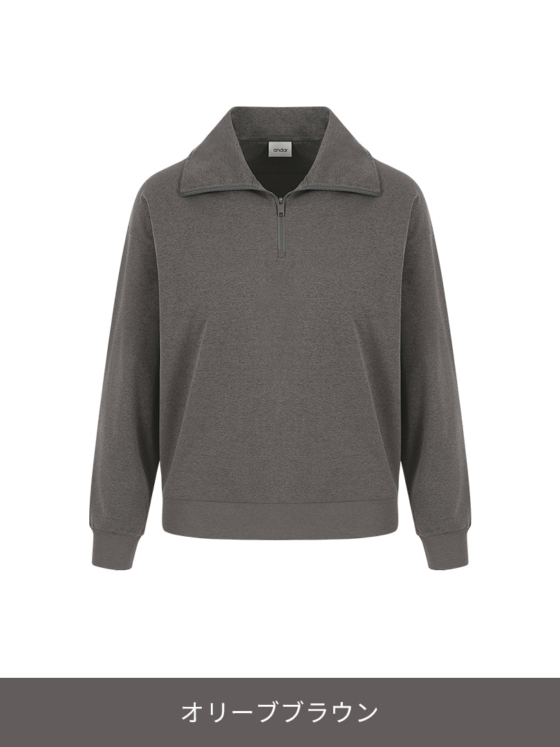 Airy Fit 裏起毛襟付きジップアップ