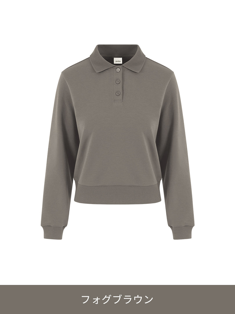 [SET] Mildmooth セットアップ  (ポロスウェット+ワイドパンツ)+シームレスショーツ贈呈 - andar JAPAN