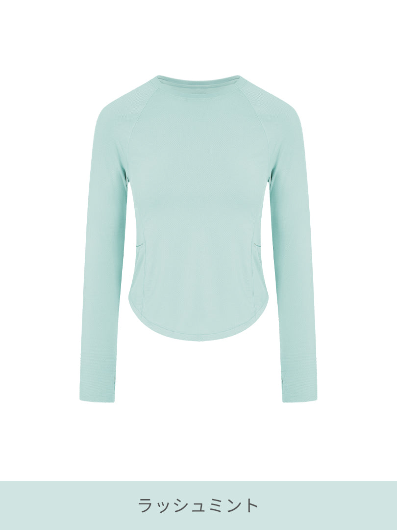 ライトブースト ポケット ランニング Tシャツ (長袖) - andar JAPAN