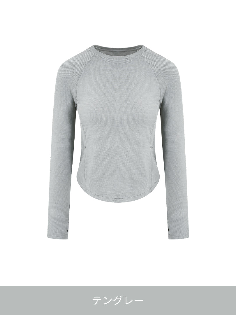 ライトブースト ポケット ランニング Tシャツ (長袖) - andar JAPAN