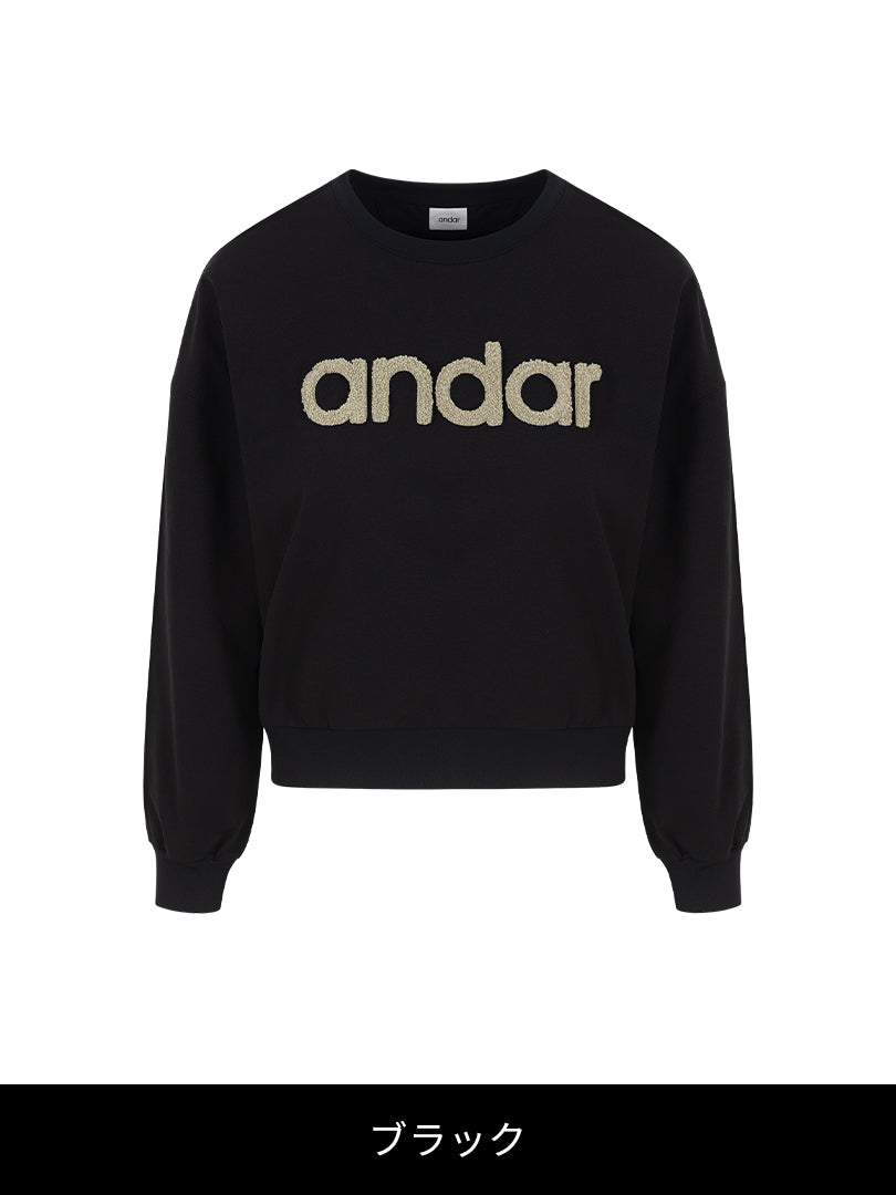 シグネチャーロゴ Airy Fit 裏起毛 クロップド丈 スウェット - andar JAPAN