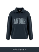 Mildmooth シグネチャーロゴ入りフリースカラージップアップ - andar JAPAN