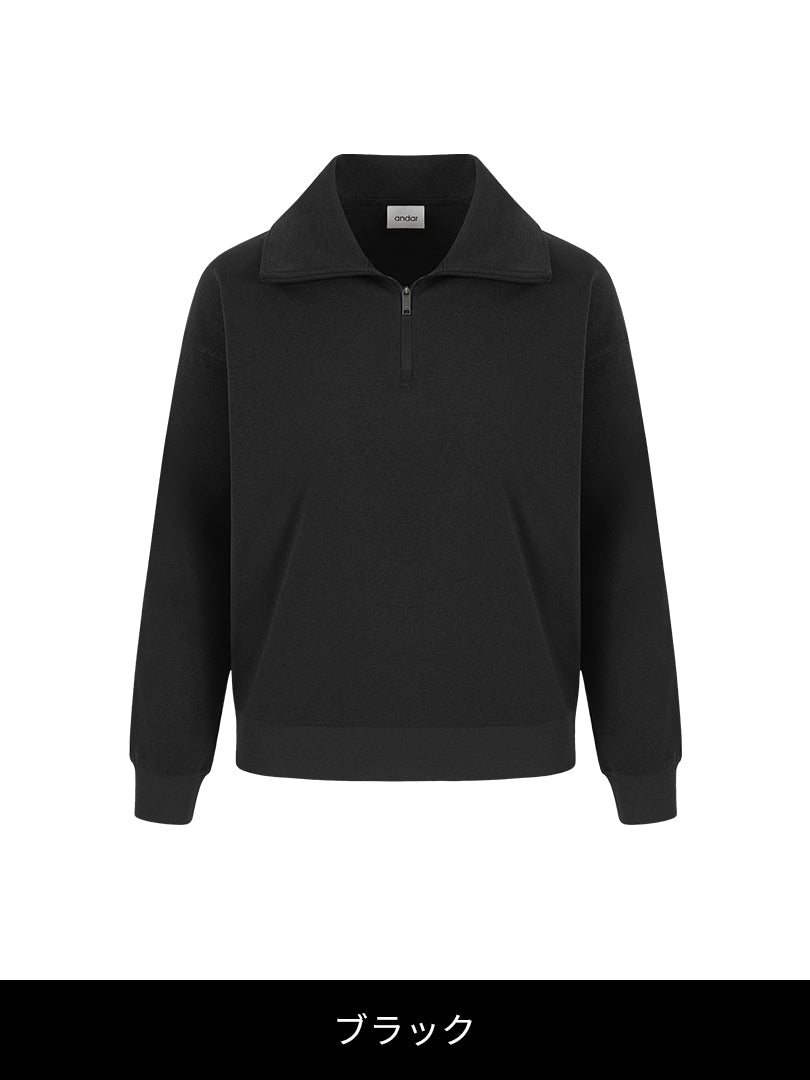 Airy Fit 裏起毛襟付きジップアップ