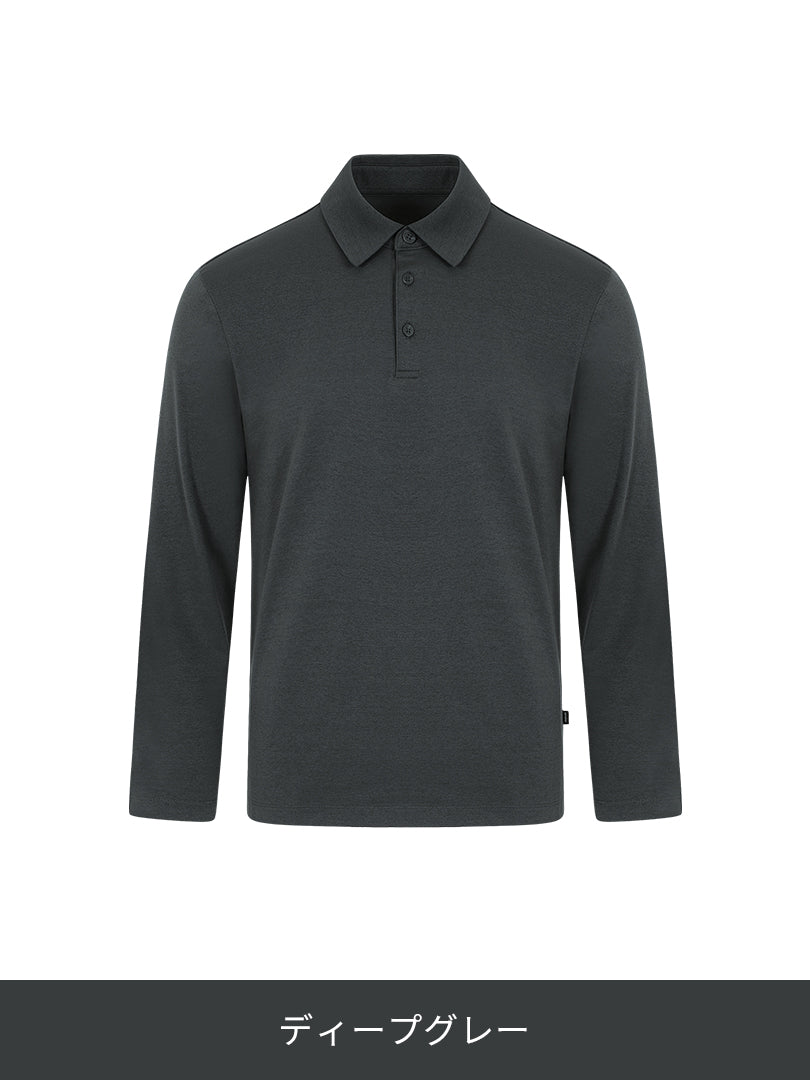 NEW Airy Fit メンズ ライト裏起毛 スマートカラートップ (長袖)