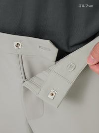 Airsolid メンズ ライト裏起毛 スラックス (バンドver / ゴルフver)