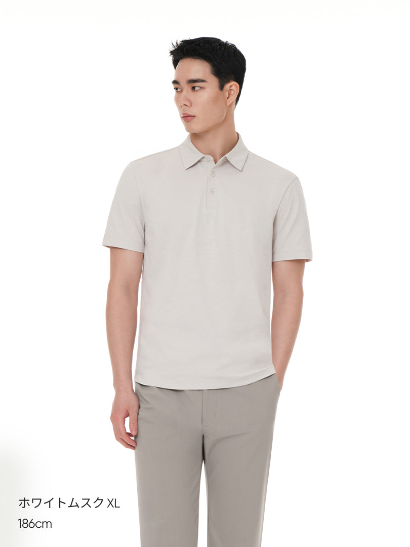 [SET] メンズビジカジセットアップ 半袖 (Urbanactive スラックス＋Airy Fit ポロシャツ)＋クラシックソックス贈呈 - andar JAPAN