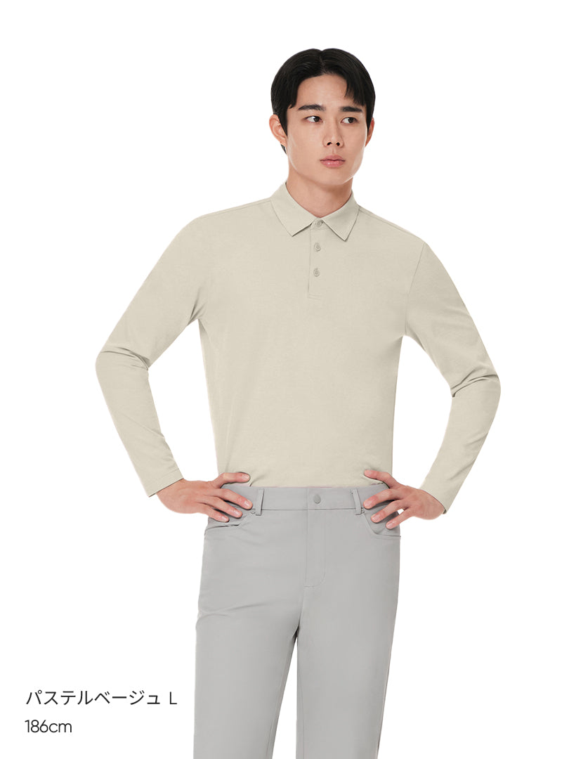 [SET] メンズビジカジセットアップ 長袖 (Urbanactive スラックス＋Airy Fit ポロシャツ)＋クラシックソックス贈呈 - andar JAPAN