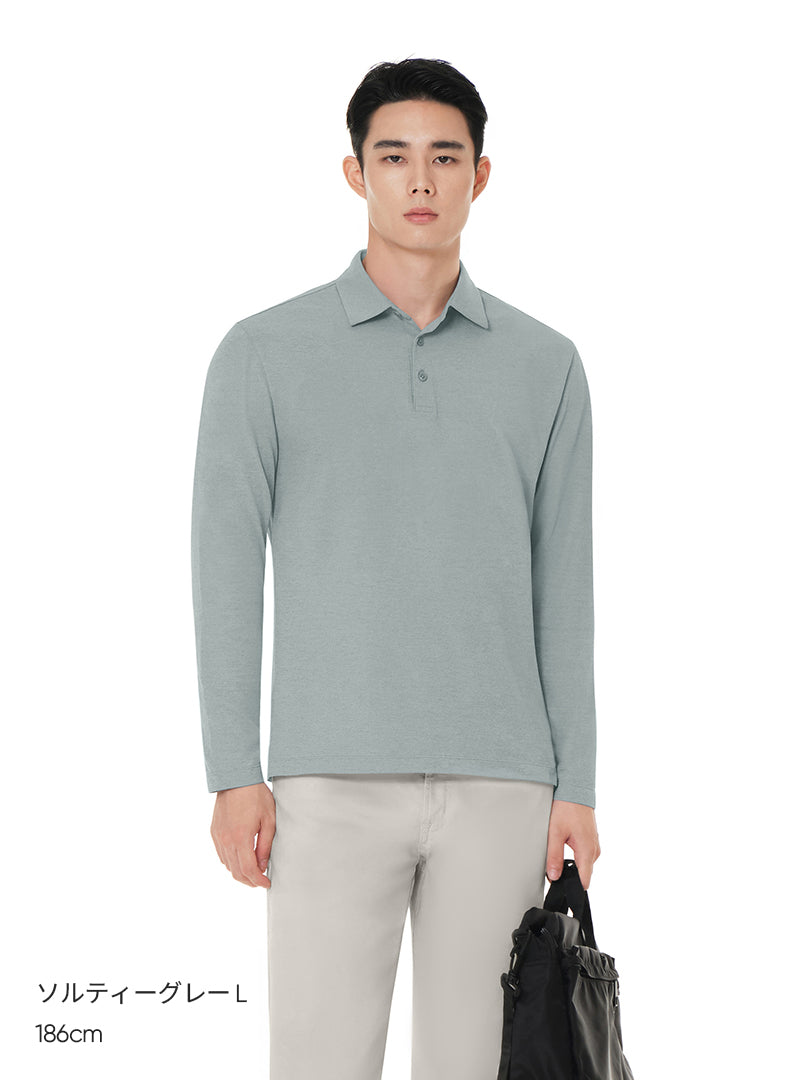 [SET] メンズビジカジセットアップ 長袖 (Urbanactive スラックス＋Airy Fit ポロシャツ)＋クラシックソックス贈呈 - andar JAPAN