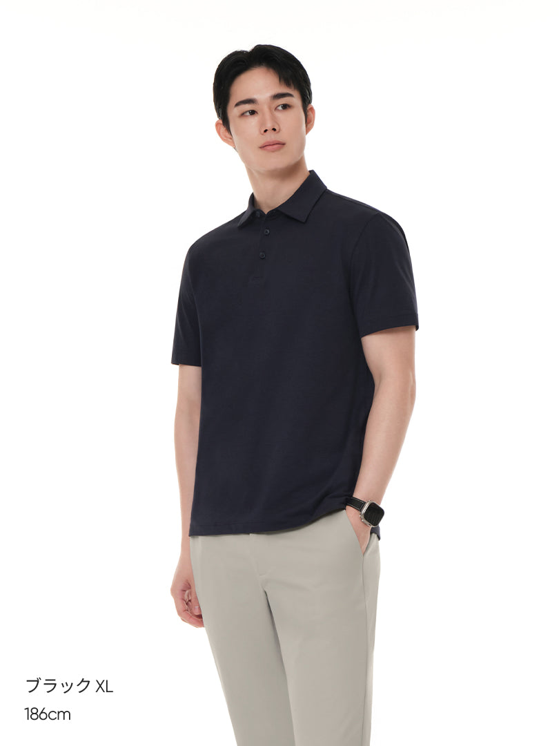 [SET] メンズビジカジセットアップ 半袖 (Urbanactive スラックス＋Airy Fit ポロシャツ)＋クラシックソックス贈呈 - andar JAPAN
