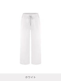 [SET] Airy Fit 裏起毛セットアップ (スリムフィットTシャツ＋ワイドパンツ)