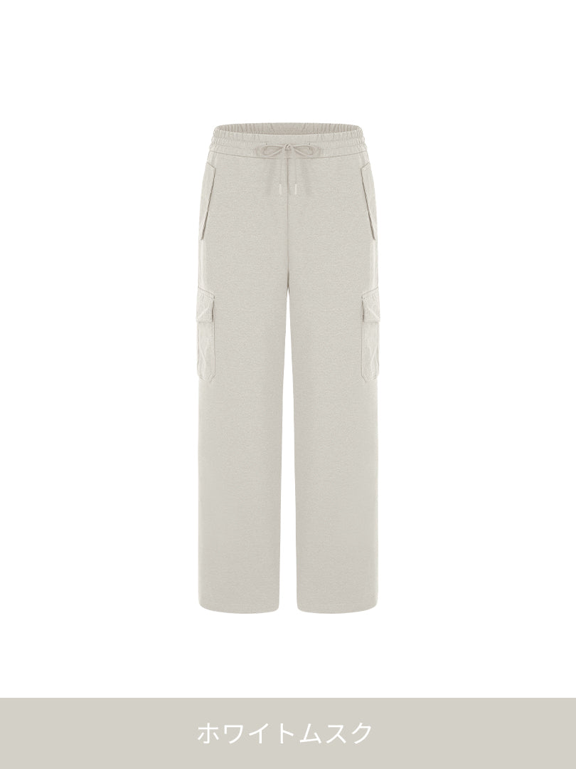 [2SET] Airy Fit 裏起毛 セミワイド カーゴパンツ
