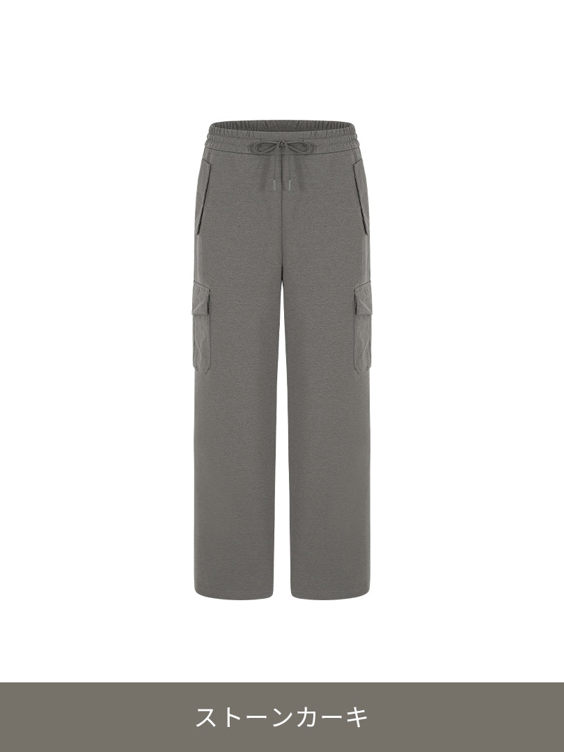 Airy Fit 裏起毛 セミワイド カーゴパンツ - andar JAPAN