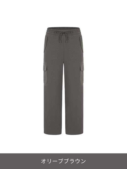 Airy Fit 裏起毛 セミワイド カーゴパンツ - andar JAPAN
