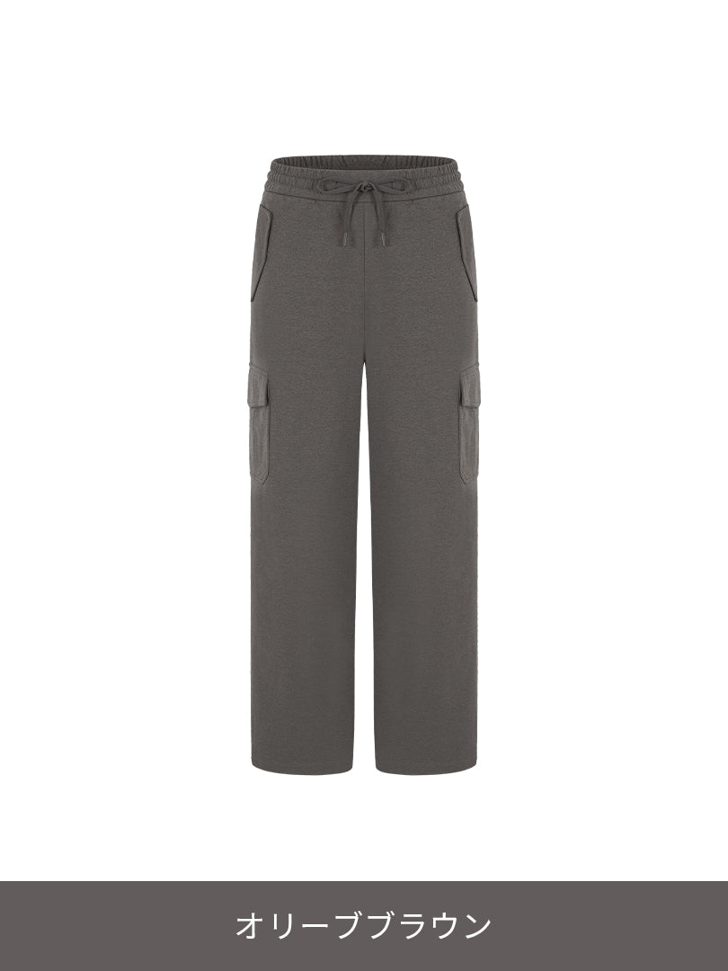 [2SET] Airy Fit 裏起毛 セミワイド カーゴパンツ