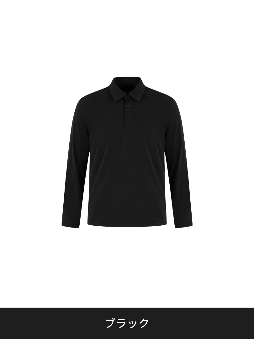 メンズ ビジカジセットアップ (Urbanactive 1タックスラックス＋Airy Fit ポロシャツ 長袖) ＋クラシックソックス贈呈