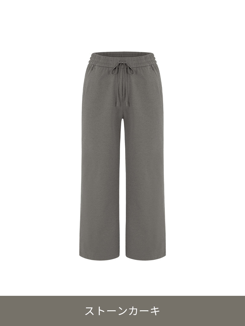 Airy Fit 裏起毛 ワイドパンツ - andar JAPAN
