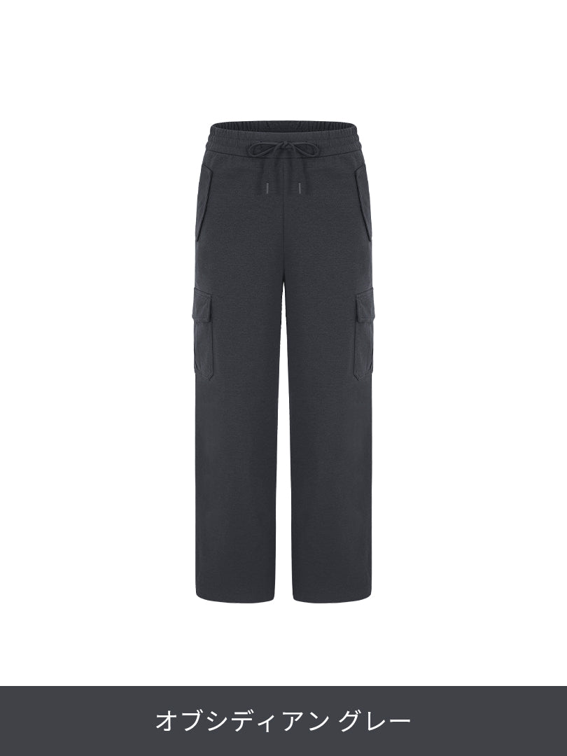 Airy Fit 裏起毛 セミワイド カーゴパンツ - andar JAPAN