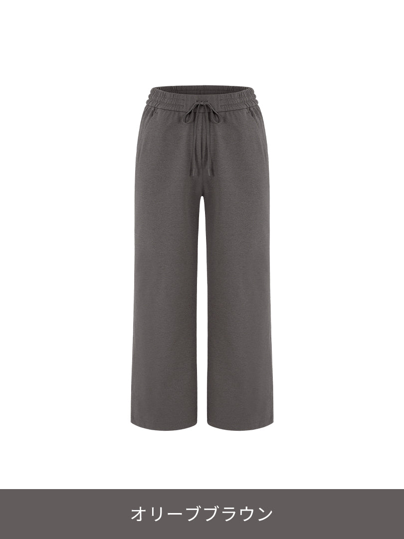 Airy Fit 裏起毛 ワイドパンツ - andar JAPAN