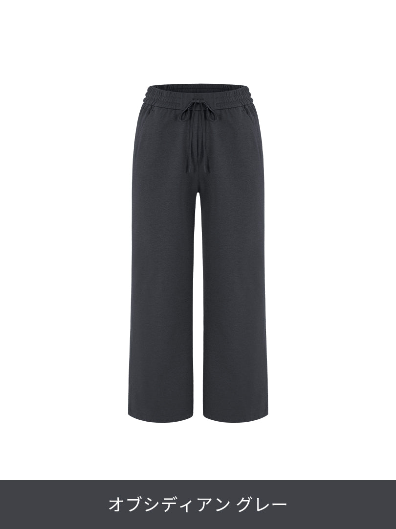 Airy Fit 裏起毛 ワイドパンツ - andar JAPAN