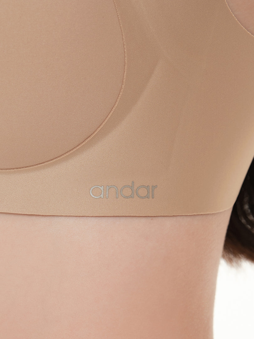 [3SET] andar カバーフィット 脇高ブラ＆ショーツ(ワンモールド型/ホックあり) - andar JAPAN