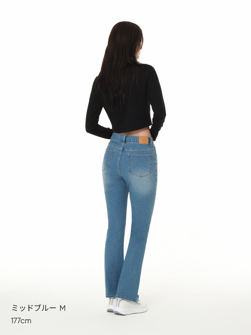 airdenim セミ ブーツカットジーンズ