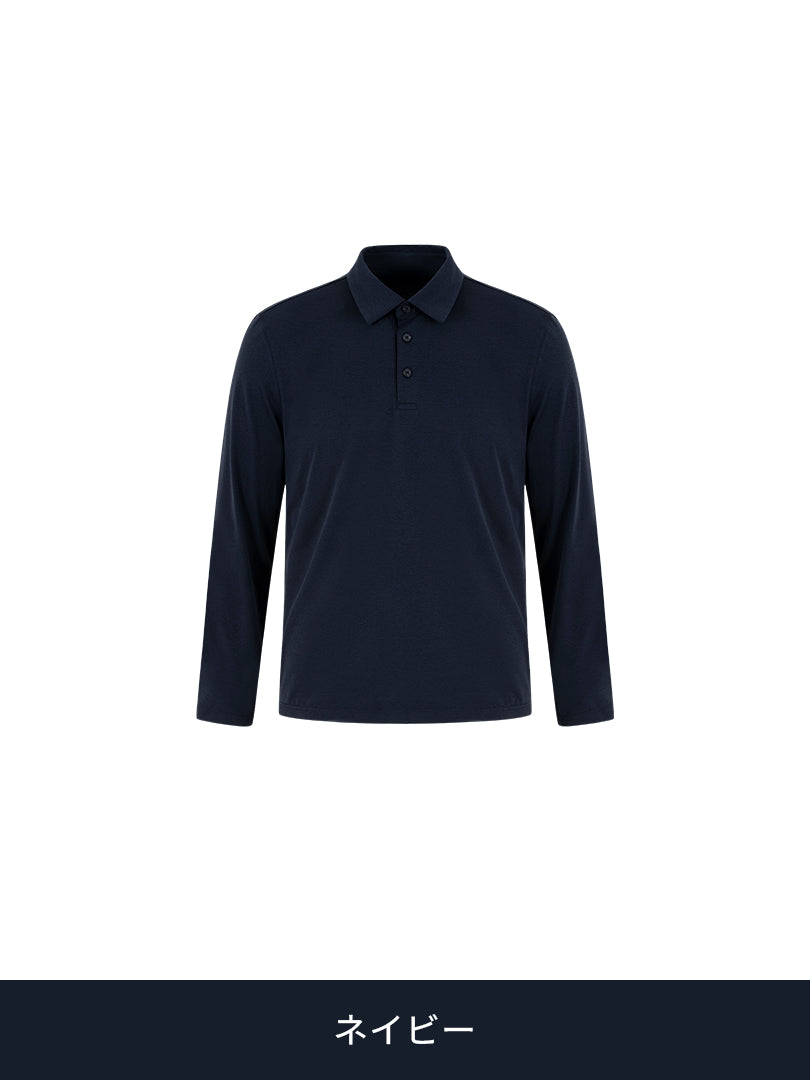 [3SET] NEW Airy Fit メンズ ポロシャツ (長袖)＋シームレスボクサーパンツ贈呈