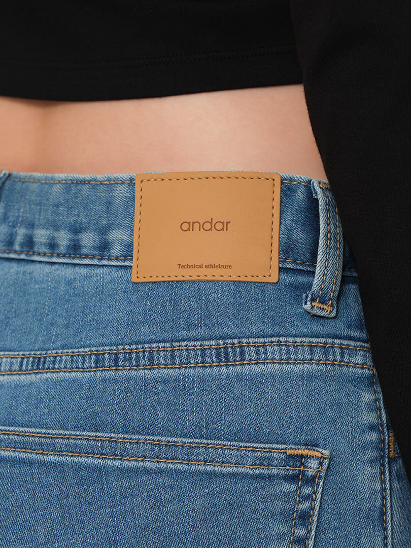 airdenim セミ ブーツカットジーンズ