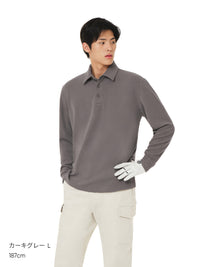 Primeknit メンズ ニットポロ (長袖)