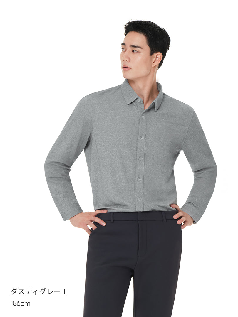 メンズ ストレッチ ツイルシャツ