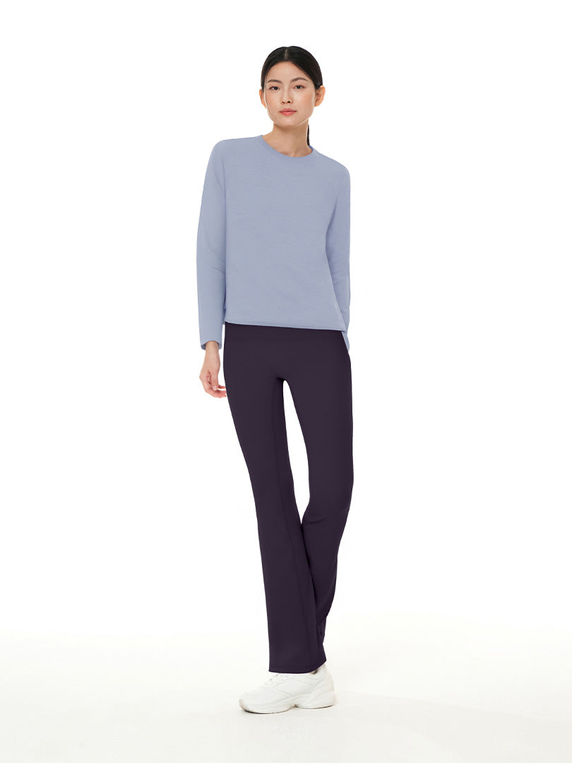 [SET] シーンレスセットアップ  (Airywin 裏起毛シャロンフレアレギンス+NEW Airy Fit スタンダードフィット Tシャツ (長袖))