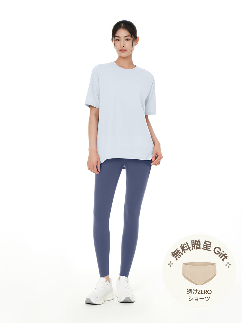 [SET] 安心ドライセット（レギンス＋オーバーフィットTシャツ)＋シームレスショーツ贈呈