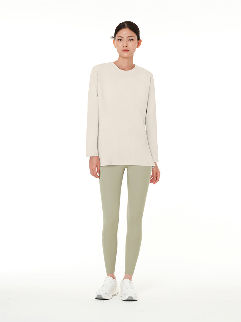 [SET] 冬のピラティスセットアップ(Airy Fit ピーチ起毛 オーバーフィット T(長袖)+Airywin レギンス) - andar JAPAN