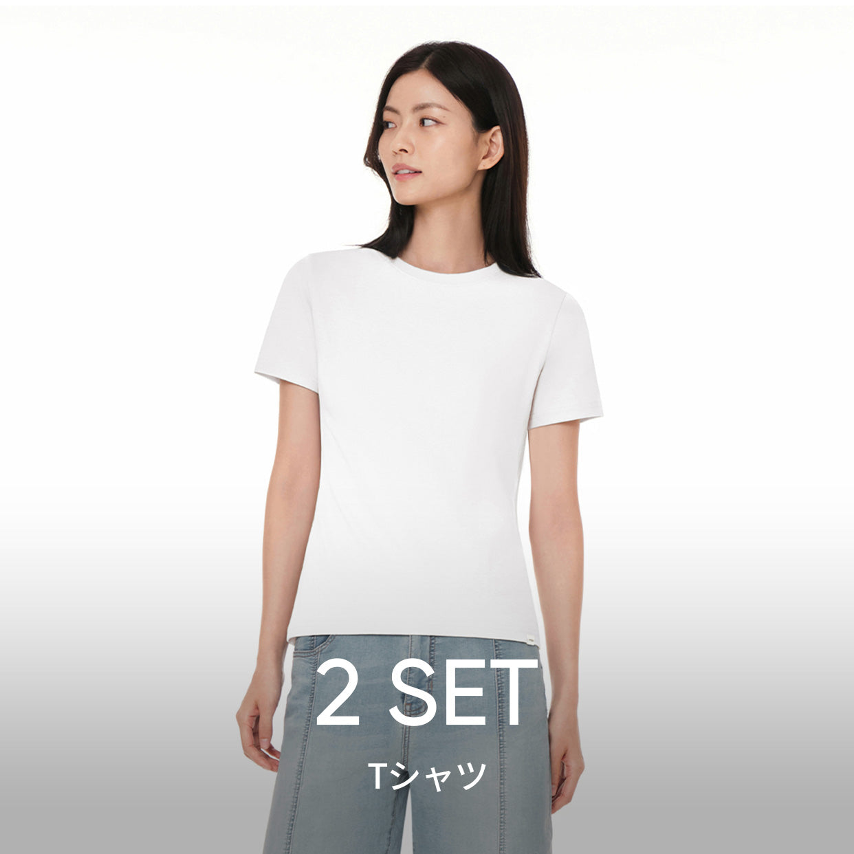 [2 SET] aerocotton スタンダードフィットTシャツ (半袖)