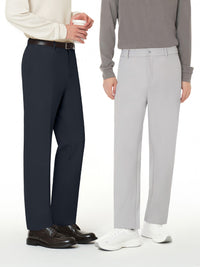 [SET] メンズ 起毛 スラックス 2種セット (Urbanactive ライト起毛スラックス+Airsolid ライト裏起毛 スラックス)