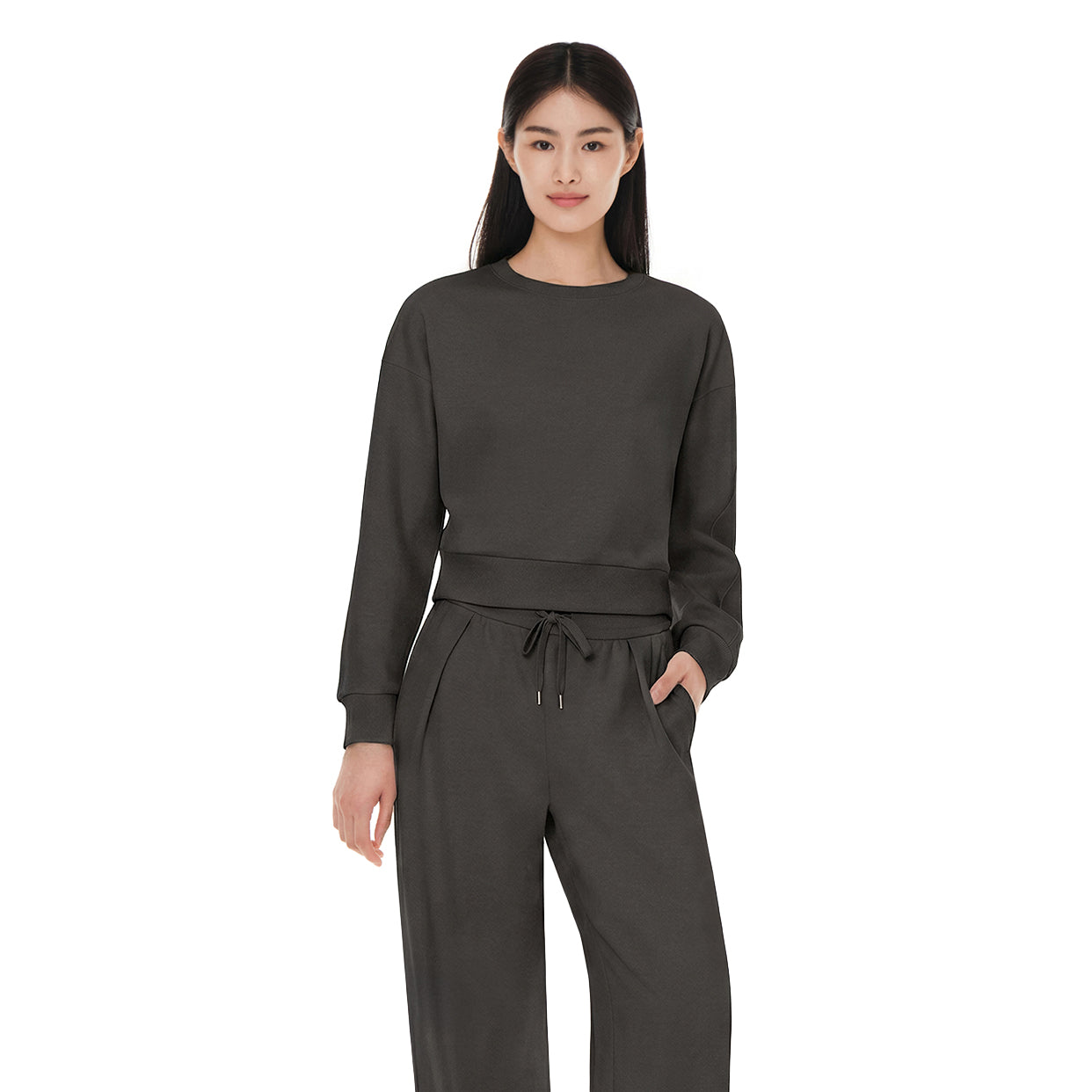 mildmooth オーバーフィット クロップドスウェット - andar JAPAN