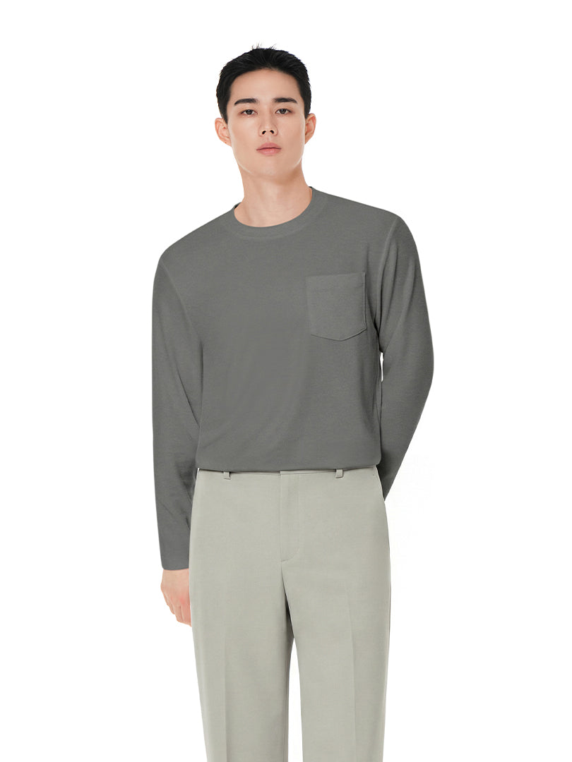 Primeknit メンズ ポケットニット (長袖) - andar JAPAN