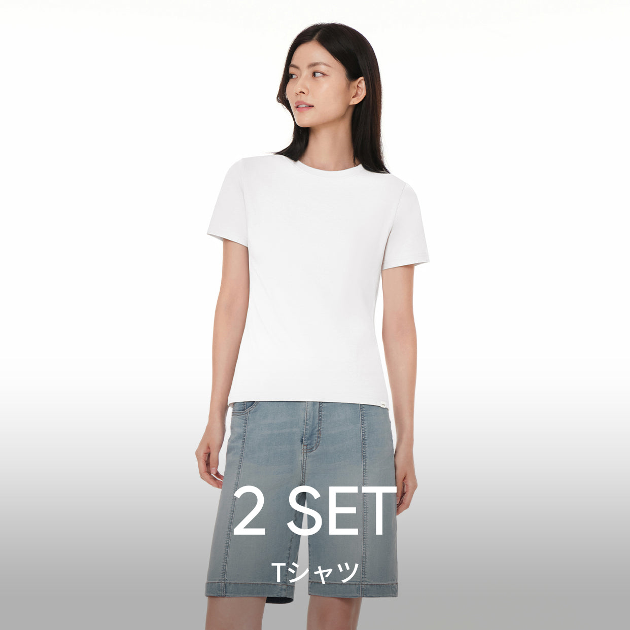 [2 SET] aerocotton スタンダードフィットTシャツ (半袖)