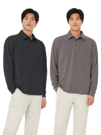 Primeknit メンズ ニットポロ (長袖)