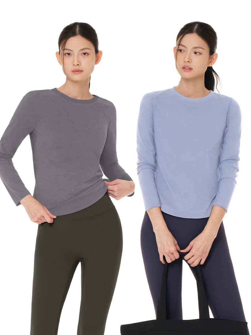 [2SET] NEW Airy Fit スリムフィット Tシャツ (長袖)