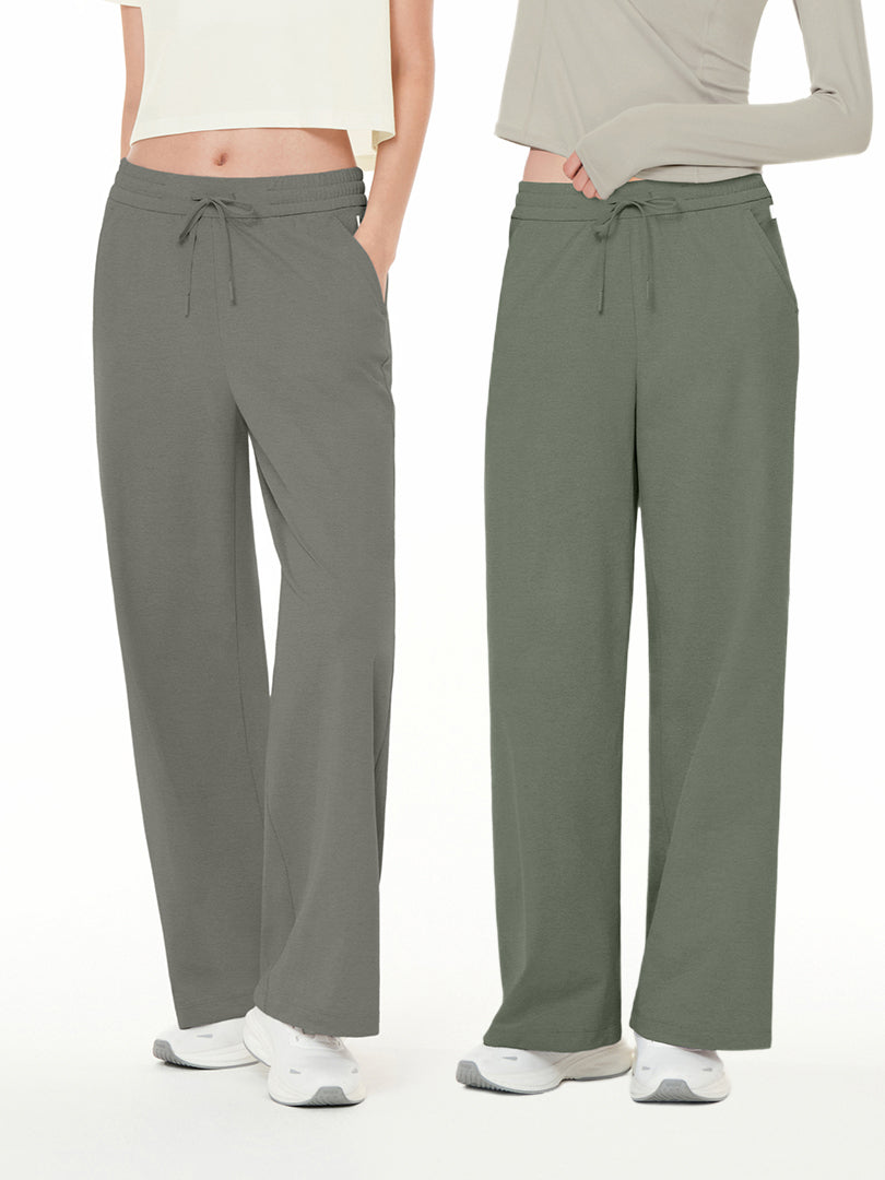 [2SET] Airy Fit ワイドパンツ (秋カラー) - andar JAPAN