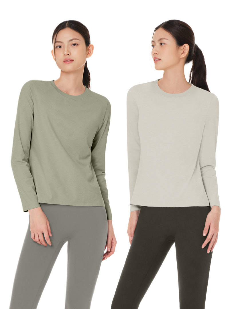 [2SET] NEW Airy Fit スタンダードフィット Tシャツ (長袖)