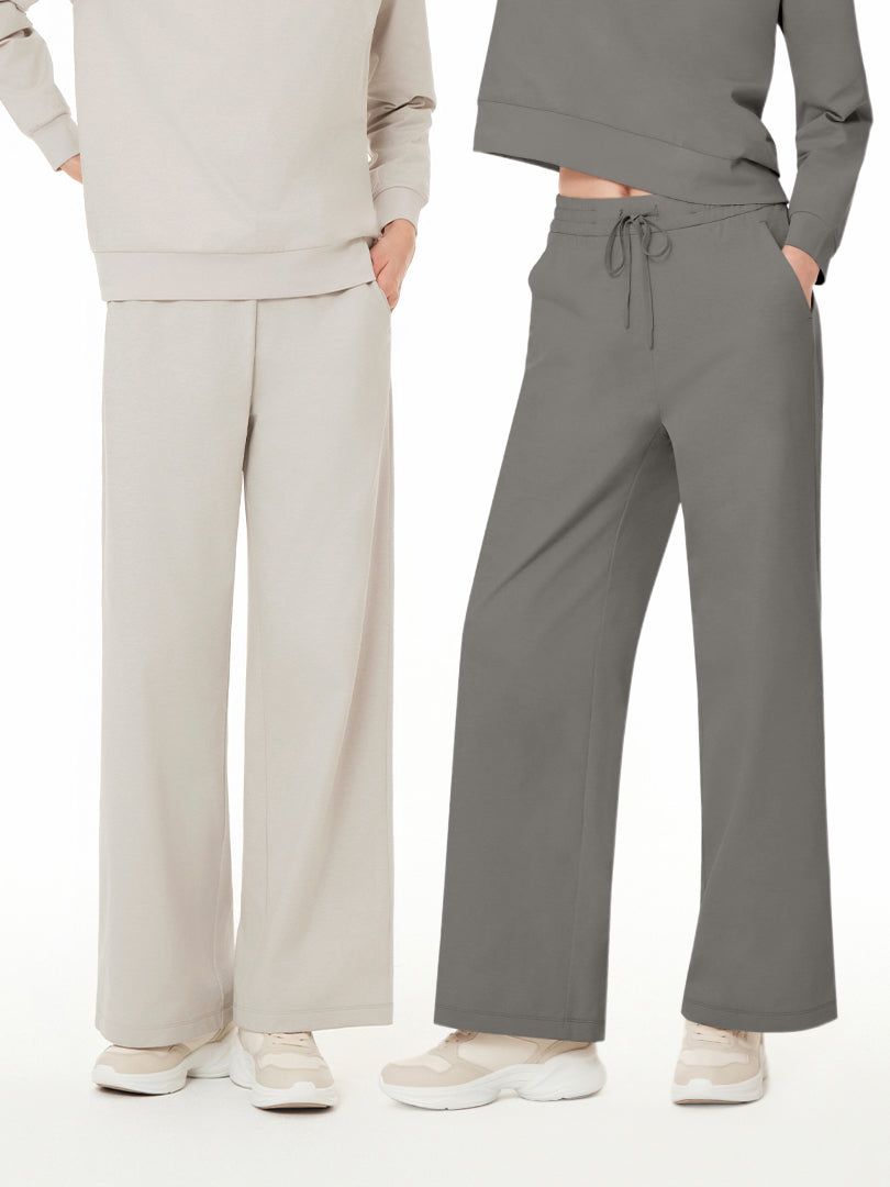 [2SET] Airy Fit 裏起毛 ワイドパンツ