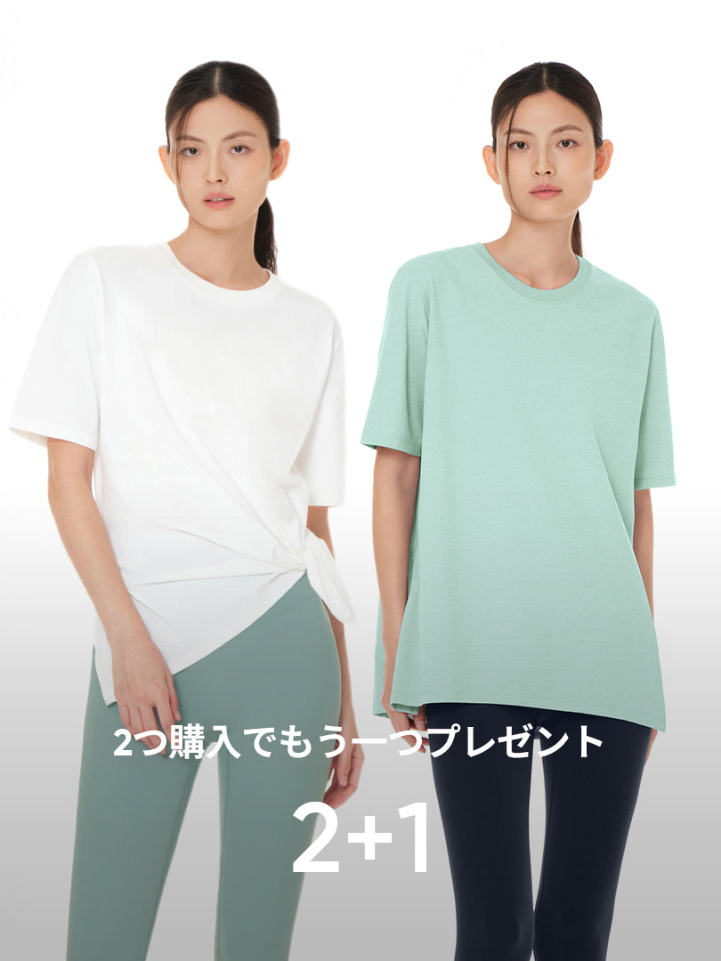 [2+1] NEW Airy Fit オーバーフィット Tシャツ (半袖) - andar JAPAN