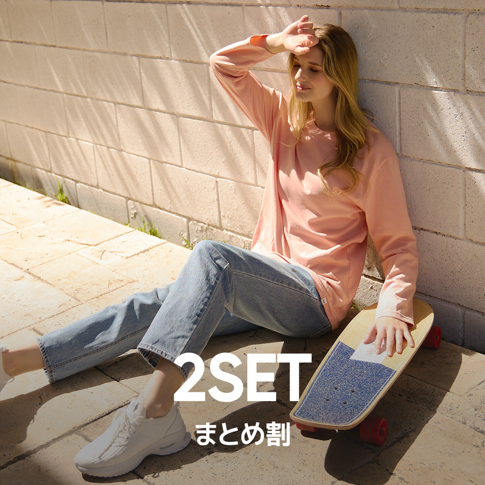 [2SET] エアロコットンオーバーフィットTシャツ（長袖） - andar JAPAN